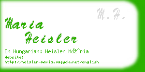 maria heisler business card